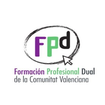 Formación Profesional Dual Logo de Formación Profesional Dual de la Comunidad Valenciana con las iniciales FPD.